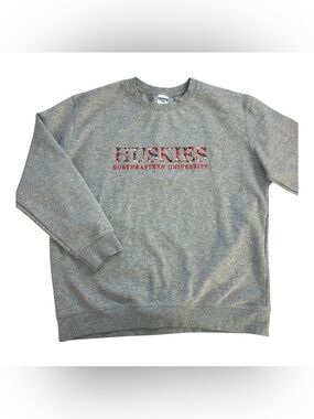 Northeastern University Huskies Crewneck Embroidered Floral Pullover Adult sz L